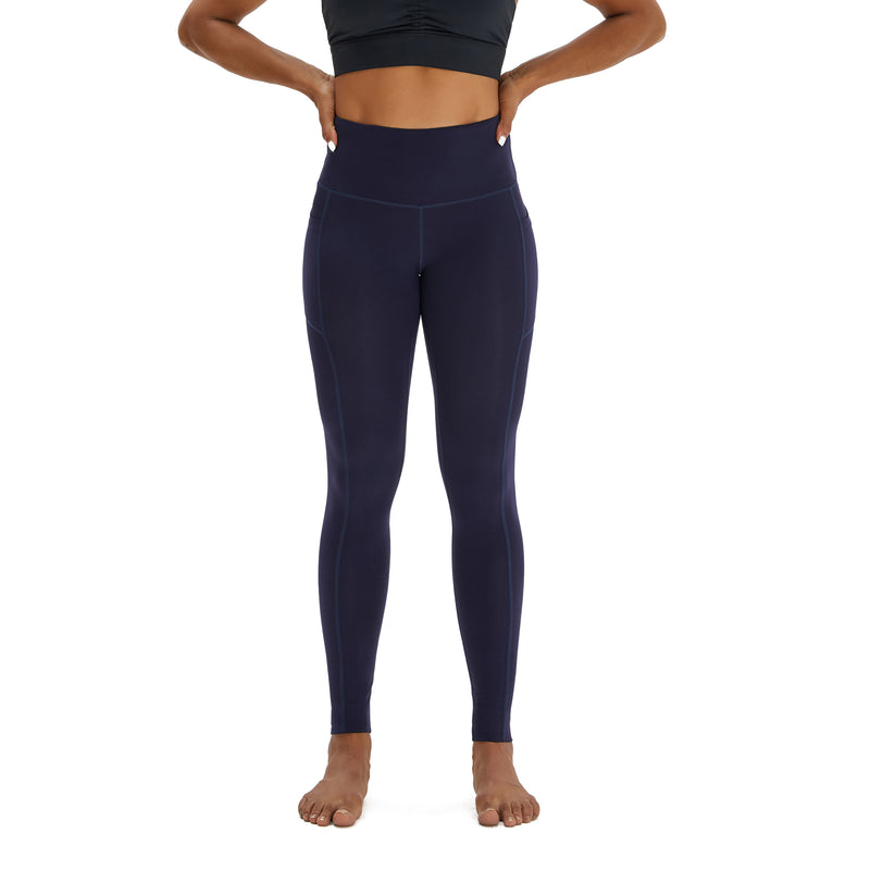 High Waisted Leggings for Women with Pockets Navy