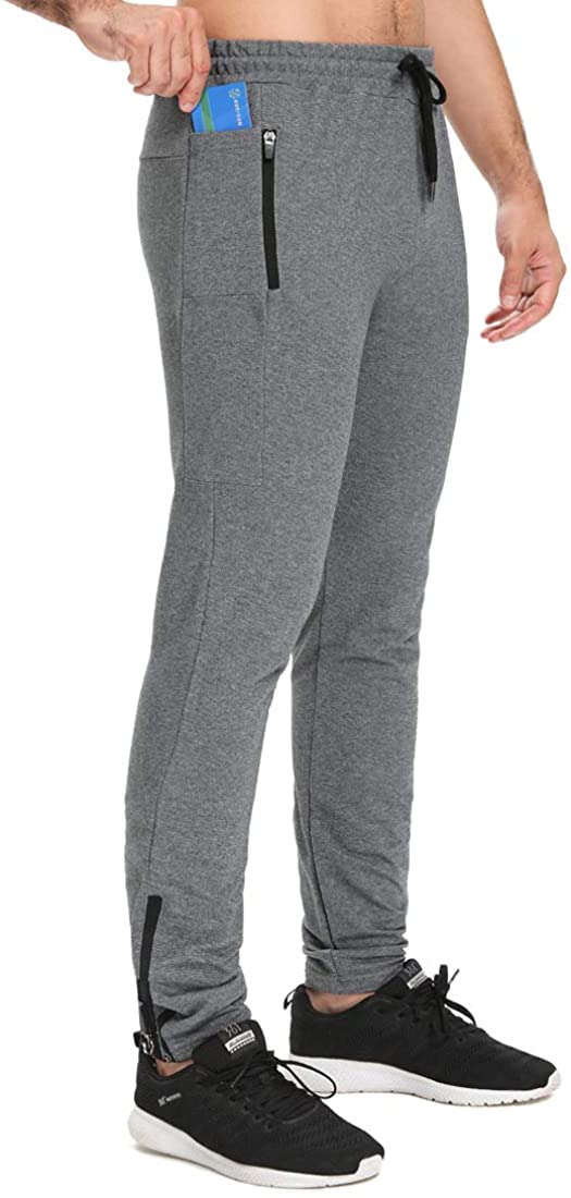 Yageshark Herren Jogginghose Sporthose Baumwolle Fitness Slim Fit Hose Trainingshose Freizeithose Sweathose Joggers Streetwear