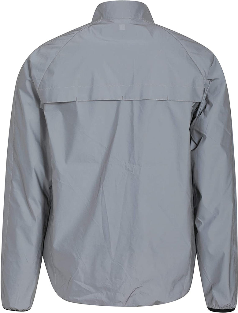 Mountain Warehouse Reflective Mens Jacket - Water Resistant Unisex Rain Jacket, Breathable, Front Pockets, Full Zip Rain Coat -Best for Cycling & Running