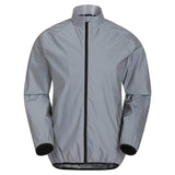Mountain Warehouse Reflective Mens Jacket - Water Resistant Unisex Rain Jacket, Breathable, Front Pockets, Full Zip Rain Coat -Best for Cycling & Running