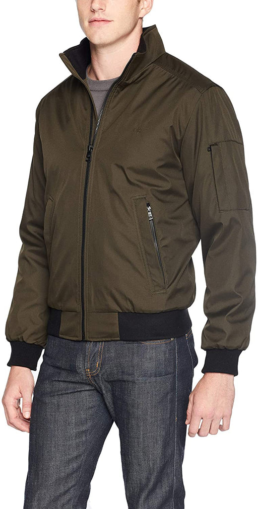 Calvin Klein Men's Water and Wind Resistant Rip Stop Bomber jacket (Standard and Big & Tall)