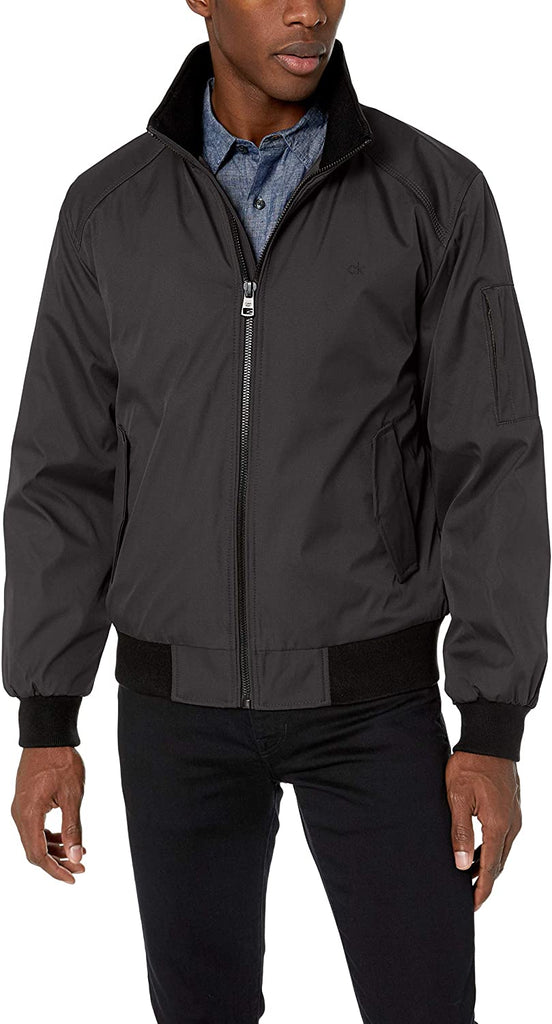 Calvin Klein Men's Water and Wind Resistant Rip Stop Bomber jacket (Standard and Big & Tall)