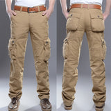 2021 New Men Cargo Pants Big Pockets Decoration Mens Casual Trousers