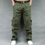 Men's Cargo Pants Casual Mens straight-leg Pants Multi Pocket Overall Men Outdoors Trousers