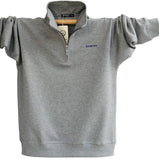 2021 Mens Long Sleeve Poloshirt Brand High Quality Plus Size Stand Collar Cotton Shirts Men Zipper Camisa Polos