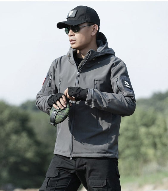 Tactical Waterproof Jacket Men Shark Skin Soft Shell Military Camoufalge Coat Hunting Fishing Outwear