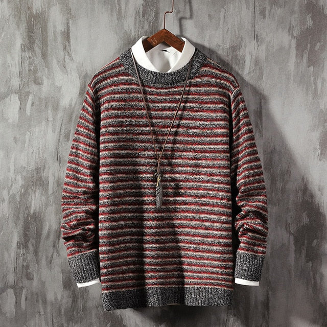 Streetwear Knitted Brand Pullovers Clothing Men Warm Autumn Winter Slim Fit Sweater Male Casual
