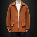 Winter Wool Jacket Men High-quality Wool Coat Casual Slim Collar Men's Trench
