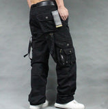 Men's Cargo Pants Casual Mens straight-leg Pants Multi Pocket Overall Men Outdoors Trousers