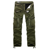 Winter Fleece Warm Tactical Pants Zip Cotton Trousers Loose Army Green Cargo Pants Men Casual