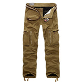 Winter Fleece Warm Tactical Pants Zip Cotton Trousers Loose Army Green Cargo Pants Men Casual