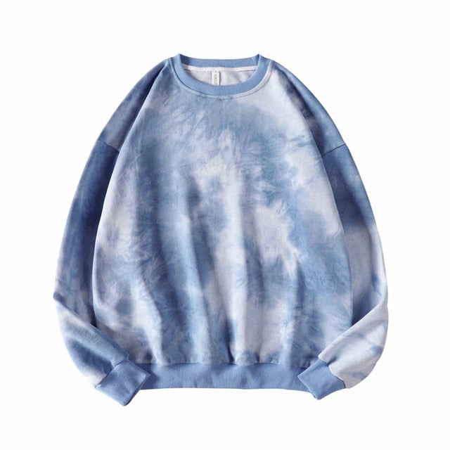 Streetwear Hoodies 2021 Autumn Men Harajuku Korean Style Sweatshirts Hoodie Tie Dye Hoodie