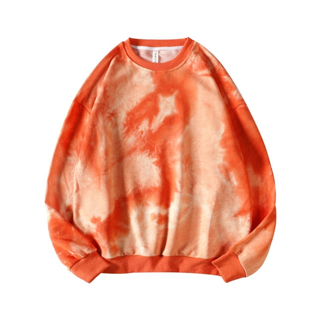 Streetwear Hoodies 2021 Autumn Men Harajuku Korean Style Sweatshirts Hoodie Tie Dye Hoodie