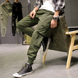 Multi-Pockets Cargo Pants Men Streetwear Baggy Jogger Pants Ankle-Length Harem Pants