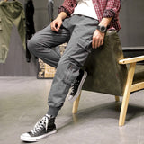 Multi-Pockets Cargo Pants Men Streetwear Baggy Jogger Pants Ankle-Length Harem Pants