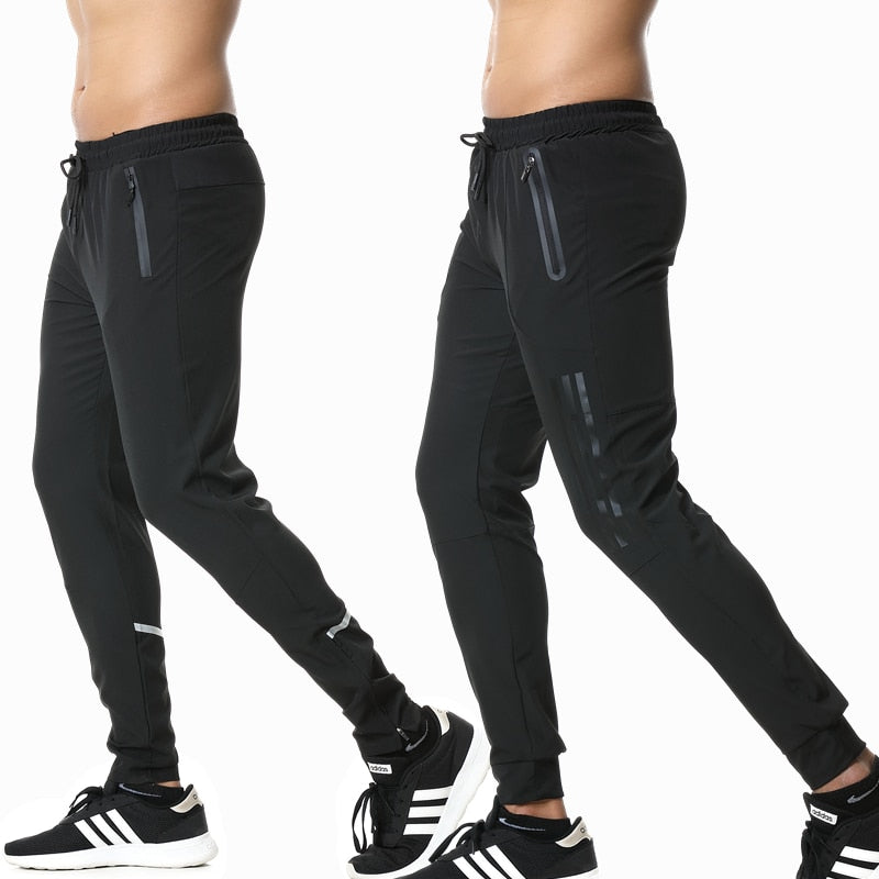 Men Sports Running Pants zipper pocket Athletic Football Soccer pant Training sport Pants Legging jogging Gym Trousers