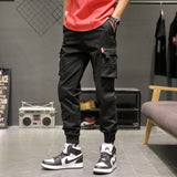 Multi-Pockets Cargo Pants Men Streetwear Baggy Jogger Pants Ankle-Length Harem Pants