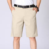 Summer Business Casual 100% Cotton Shorts Men Fashion Solid Color Vintage Washed Pockets Cargo Shorts Men