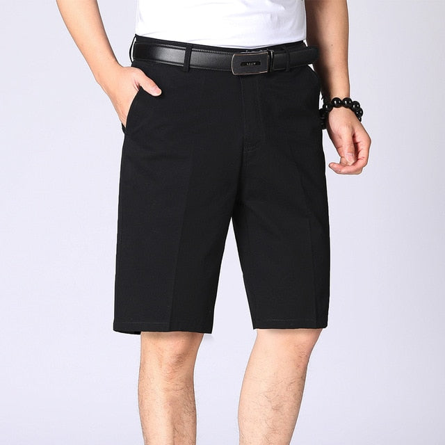 Summer Business Casual 100% Cotton Shorts Men Fashion Solid Color Vintage Washed Pockets Cargo Shorts Men
