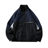 Hip Hop Mens Windbreaker Jacket Autumn 2021 Fashion Casual Patchwork Loose Mens Jacket Sportswear