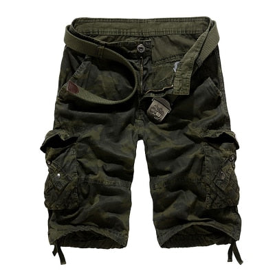 2021 New Camouflage Loose Cargo Shorts Men Cool Summer Military Camo Short Pants Homme Cargo Shorts