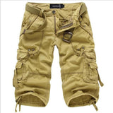 New Brand Summer Camouflage Loose Cargo Shorts Men Camo Summer Short Pants Homme Cargo Shorts NO BELT