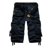 New Brand Summer Camouflage Loose Cargo Shorts Men Camo Summer Short Pants Homme Cargo Shorts NO BELT