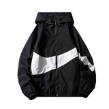Spring and autumn men's jackets hip-hop windbreaker hooded casual zipper shirt men's casual street men's jackets