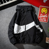 Spring and autumn men's jackets hip-hop windbreaker hooded casual zipper shirt men's casual street men's jackets