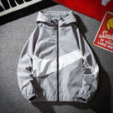 Spring and autumn men's jackets hip-hop windbreaker hooded casual zipper shirt men's casual street men's jackets