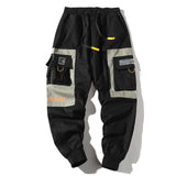 2021 Men Multi-pocket Elastic Waist Design Harem Pant Street Punk Hip Hop Casual Trousers Joggers Male Cargo Pants
