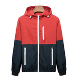 Men Casual Spring Autumn Lightweight Jacket 2021 New Arrival Hooded Contrast Color Zipper up Jackets Outwear Cheap
