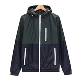 Men Casual Spring Autumn Lightweight Jacket 2021 New Arrival Hooded Contrast Color Zipper up Jackets Outwear Cheap