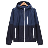 Men Casual Spring Autumn Lightweight Jacket 2021 New Arrival Hooded Contrast Color Zipper up Jackets Outwear Cheap