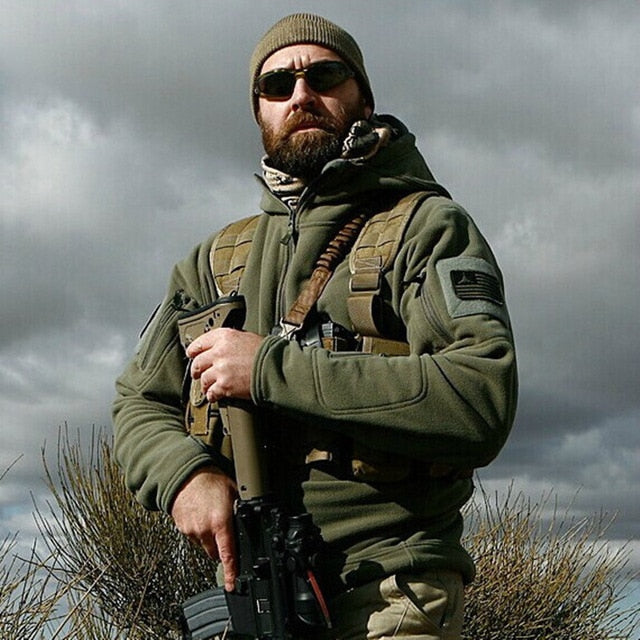 Tactical Jacket Men Thermal Outdoors Polartec Warm Hooded Coat Militar Softshell Hike Outerwear Army Jackets