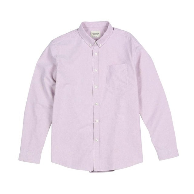 shirts men classical casual shirt single chest pockets 100% cotton spring new brand clothing