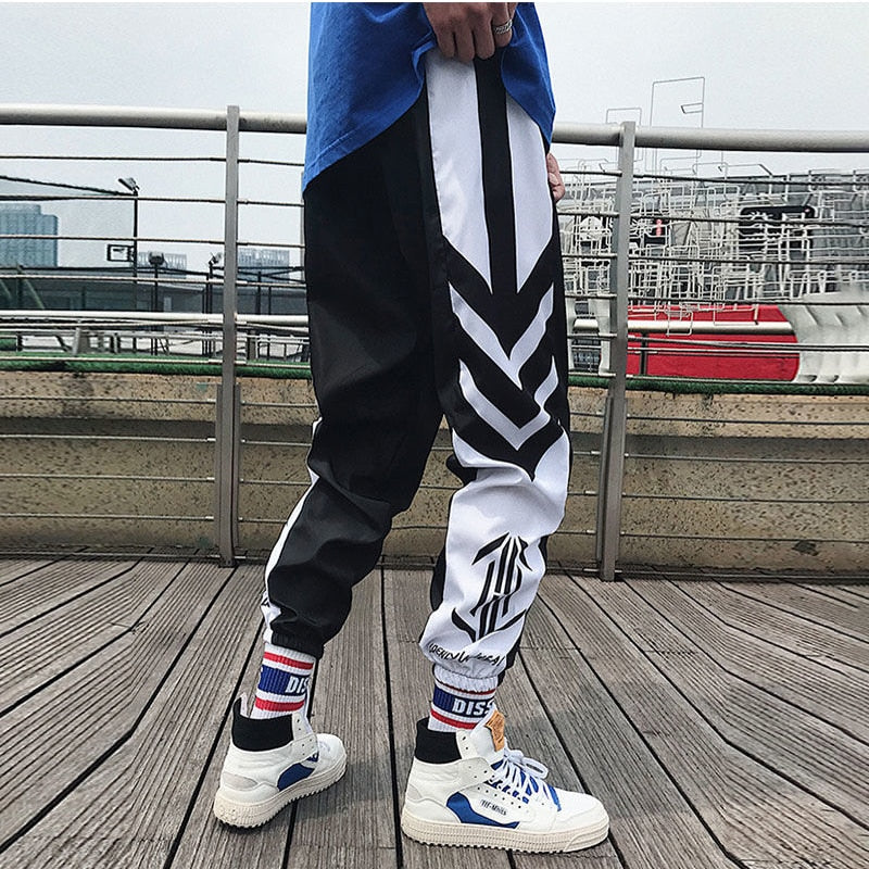 Streetwear Hip hop Joggers Pants Men Loose Harem Pants Ankle Length Trousers Sport Casual Sweatpants White Techwear