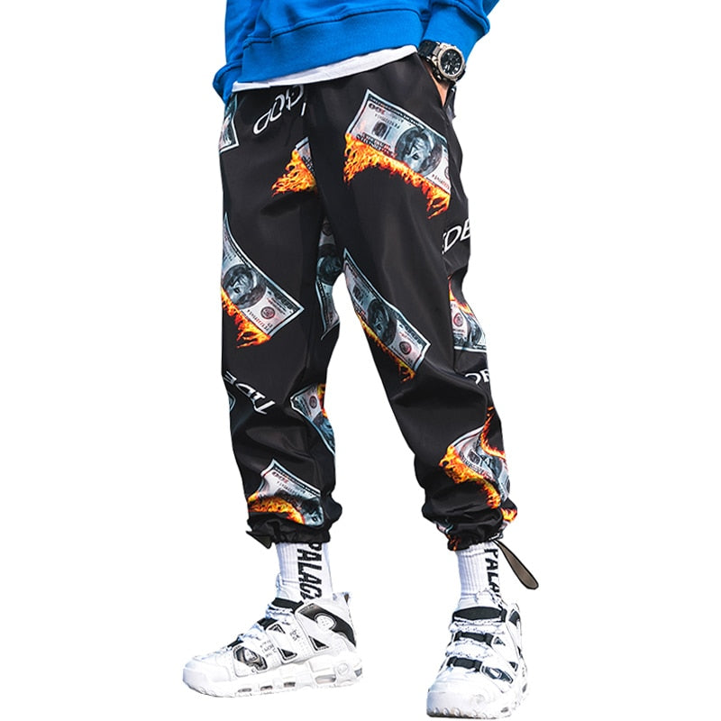 New Fashion Printed Men Harem Pants Hip Hop Casual Streetwear Joggers Men 2021 Summer Fashion Elastic Waist Trousers
