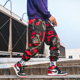 New Fashion Printed Men Harem Pants Hip Hop Casual Streetwear Joggers Men 2021 Summer Fashion Elastic Waist Trousers