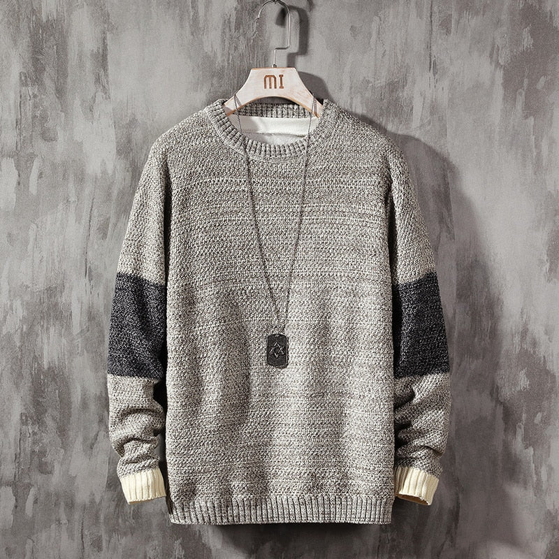 2021 New Sweater Men Long Sleeves Autumn Winter Pullover Knitted O-Neck