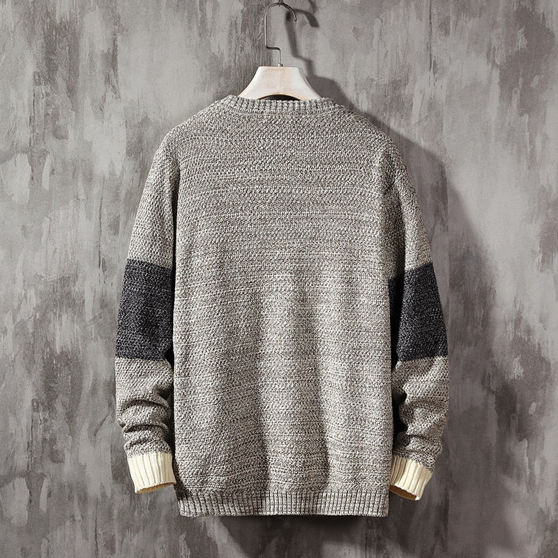 2021 New Sweater Men Long Sleeves Autumn Winter Pullover Knitted O-Neck
