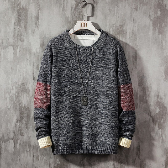 2021 New Sweater Men Long Sleeves Autumn Winter Pullover Knitted O-Neck