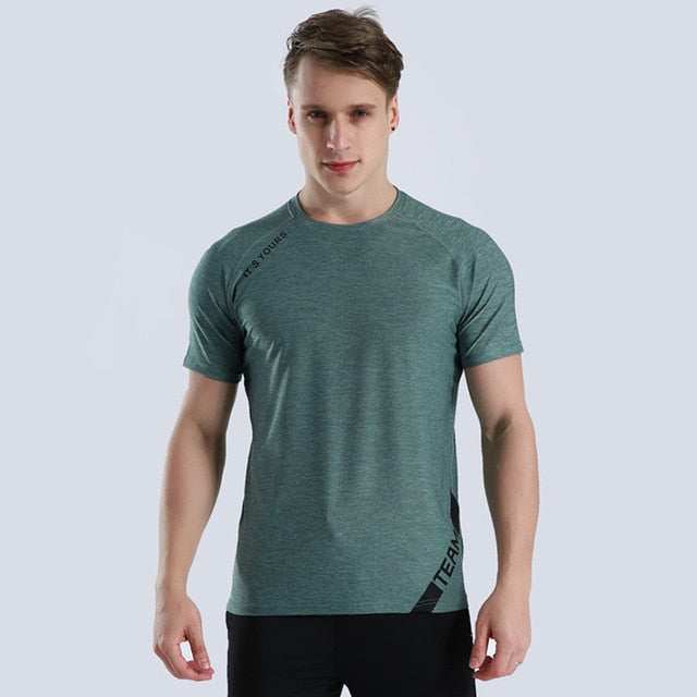 Workout Training Tees Gym Jogging Tshirt Sport Shirt Men Short Sleeve Man Tops Fitness Sport Camiseta