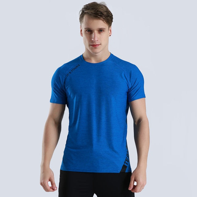 Workout Training Tees Gym Jogging Tshirt Sport Shirt Men Short Sleeve Man Tops Fitness Sport Camiseta
