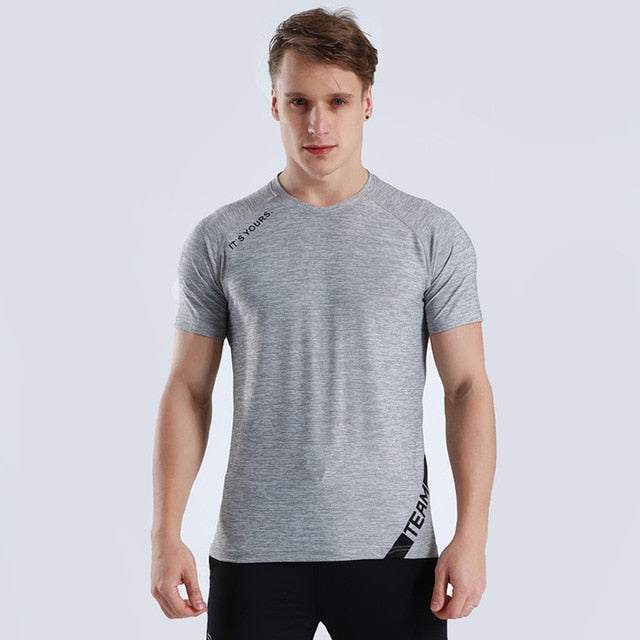 Workout Training Tees Gym Jogging Tshirt Sport Shirt Men Short Sleeve Man Tops Fitness Sport Camiseta