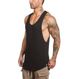 Cotton Singlets Bodybuilding Stringer Tank Top Men Fitness Shirt Muscle Vest