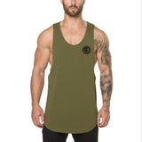 Cotton Singlets Bodybuilding Stringer Tank Top Men Fitness Shirt Muscle Vest