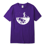 Highquality 100% cotton Lunar cleaner printing street style casual short sleeve men T shirt cool loose male t-shirt