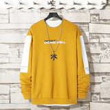 Oversized Crewneck Sweatshirt Men 2021 Spring Solid Hip Hop Japanese Streetwear Pullovers Hoodie Sweatshirts Male
