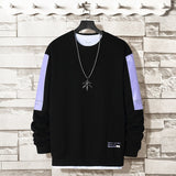 Oversized Crewneck Sweatshirt Men 2021 Spring Solid Hip Hop Japanese Streetwear Pullovers Hoodie Sweatshirts Male